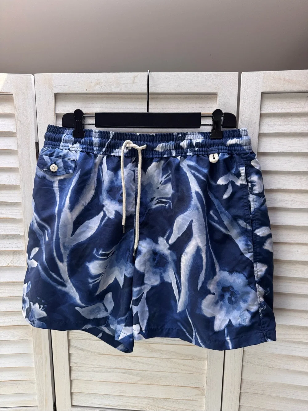 Polo Ralph Lauren Men’s Swim Shorts Blue Floral Print Size L